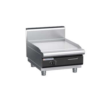waldorf cue gp8600gh-b-c0 600mm gas griddle bench model with high splashback