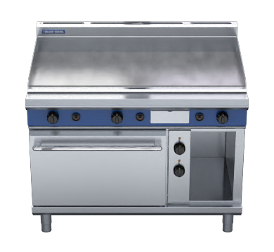 blue seal evolution series gpe508 - 1200mm gas griddle electric static oven range