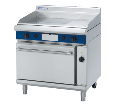 blue seal evolution series gpe56 - 900mm gas griddle electric convection oven range
