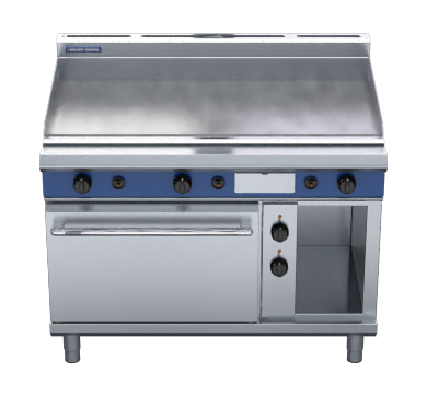blue seal evolution series gpe58 - 1200mm gas griddle electric convection oven range
