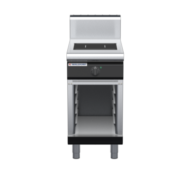 waldorf bold in8100hf-cb-b0 450mm electric induction cooktop on cabinet base with high splashback