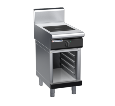waldorf bold in8100hr5-cb-b0 450mm electric induction cooktop on cabinet base with high splashback