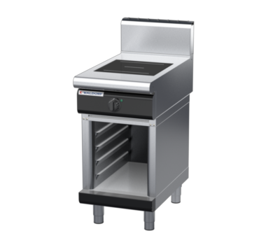 waldorf bold in8100hr5-cb-b0 450mm electric induction cooktop on cabinet base with high splashback