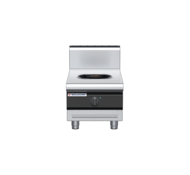 waldorf cue in8100hw5-b-c0 450mm electric induction wok bench model with high splashback