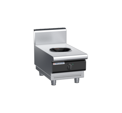 waldorf cue in8100hw5-b-c0 450mm electric induction wok bench model with high splashback