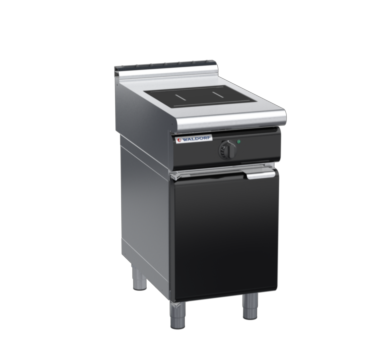 waldorf bold in8100lf-cd-b0 450mm electric induction cooktop on cabinet base with door and low splashback
