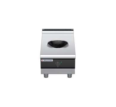 waldorf cue in8100lw3-b-c0 450mm electric induction wok bench model with low splashback
