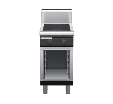 waldorf bold in8200hf-cb-b0 450mm electric induction cooktop on cabinet base with high splashback