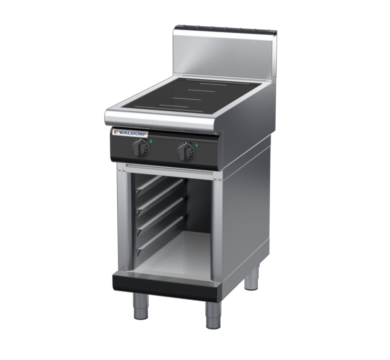 waldorf bold in8200hf-cb-b0 450mm electric induction cooktop on cabinet base with high splashback