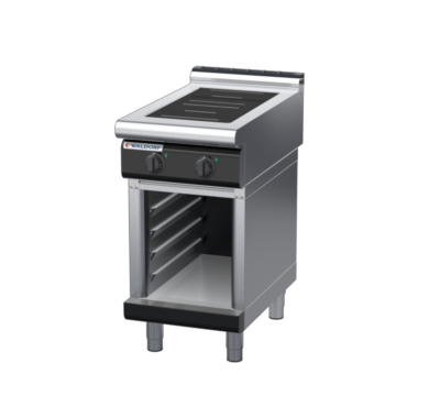 waldorf bold in8200lr2-cb-b0 450mm electric induction cooktop on cabinet base with low splashback