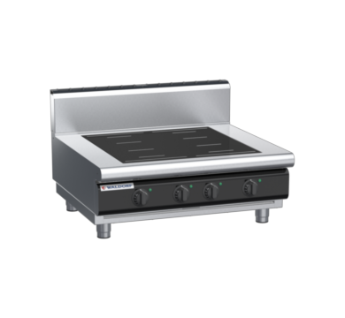 waldorf cue in8400hf-b-c0 900mm electric induction cooktop bench model with high splashback