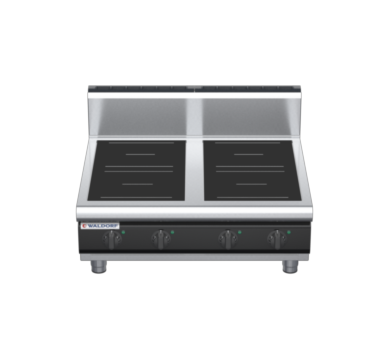 waldorf cue in8400hr5-b-c0 900mm electric induction cooktop bench model with high splashback
