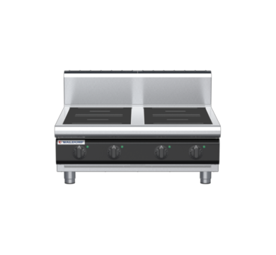 waldorf cue in8400hr5-b-c0 900mm electric induction cooktop bench model with high splashback