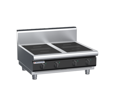 waldorf cue in8400hr5-b-c0 900mm electric induction cooktop bench model with high splashback
