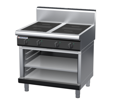 waldorf bold in8400hr3-ob-b0 900mm electric induction cooktop on open base with high splashback