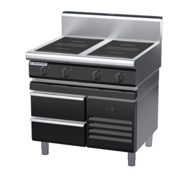 waldorf bold in8400hr3-rb-b0 900mm electric induction cooktop on refrigerated base with high splashback