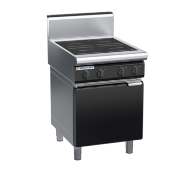 waldorf bold in8400hr2-cd-b0 600mm electric induction cooktop on cabinet base with door and high splashback