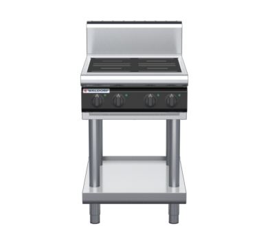waldorf cue in8400hr2-ls-c0 600mm electric induction cooktop on leg stand with high splashback