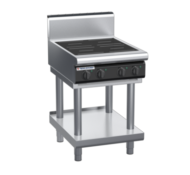 waldorf cue in8400hr2-ls-c0 600mm electric induction cooktop on leg stand with high splashback