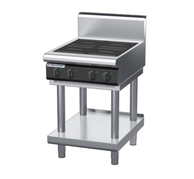 waldorf cue in8400hr2-ls-c0 600mm electric induction cooktop on leg stand with high splashback
