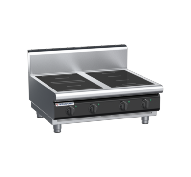 waldorf cue in8400hr3f-b-c0 900mm electric induction cooktop bench model with high splashback