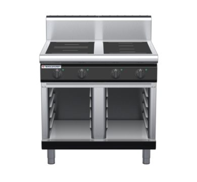 waldorf bold in8400hr5f-cb-b0 900mm electric induction cooktop on cabinet base with high splashback