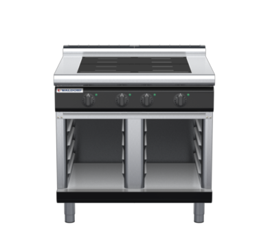 waldorf bold in8400lf-cb-b0 900mm electric induction cooktop on cabinet base with low splashback