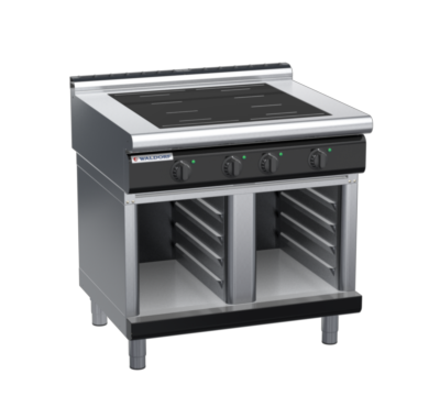 waldorf bold in8400lf-cb-b0 900mm electric induction cooktop on cabinet base with low splashback