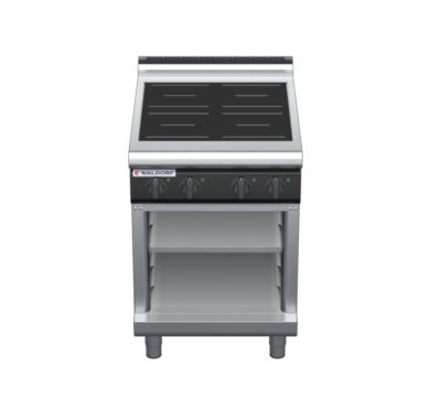 waldorf cue in8400lr2-cb-c0 600mm electric induction cooktop on cabinet base with low splashback