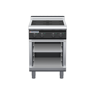 waldorf cue in8400lr2-cb-c0 600mm electric induction cooktop on cabinet base with low splashback