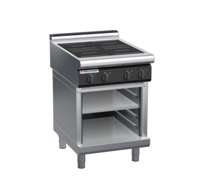 waldorf cue in8400lr2-cb-c0 600mm electric induction cooktop on cabinet base with low splashback
