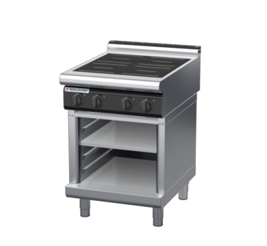 waldorf cue in8400lr2-cb-c0 600mm electric induction cooktop on cabinet base with low splashback