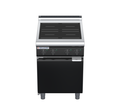 waldorf bold in8400lr2-cd-b0 600mm electric induction cooktop on cabinet base with door and low splashback