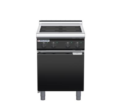 waldorf bold in8400lr2-cd-b0 600mm electric induction cooktop on cabinet base with door and low splashback