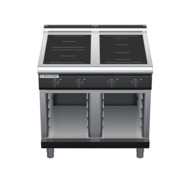 waldorf bold in8400lr5f-cb-b0 900mm electric induction cooktop on cabinet base with low splashback