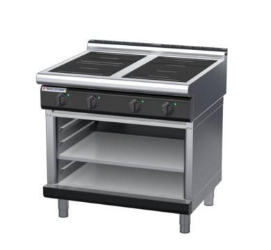 waldorf bold in8400lr3f-ob-b0 900mm electric induction cooktop on open base with low splashback