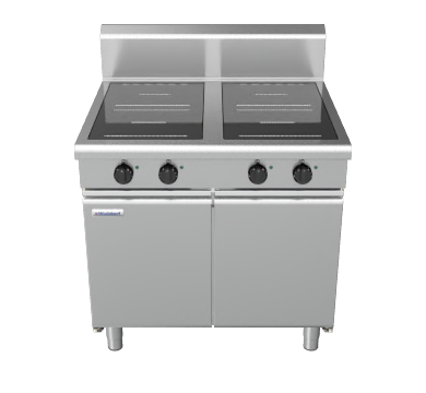 waldorf 800 series in8400r5-cb - 900mm electric induction cooktop low back version - cabinet base