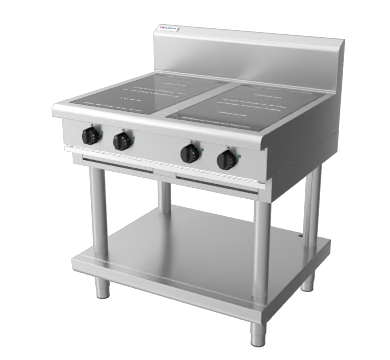 waldorf 800 series in8400r5-ls - 900mm electric induction cooktop low back version - leg stand