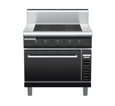 waldorf bold in8410echf-b0 900mm induction oven range electric convection oven with high splashback