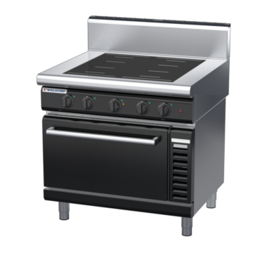 waldorf bold in8410echf-b0 900mm induction oven range electric convection oven with high splashback