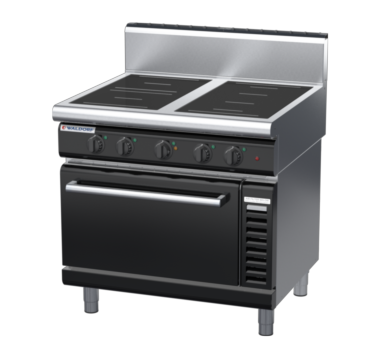 waldorf bold in8410echr5f-b0 900mm induction oven range electric convection oven with high splashback