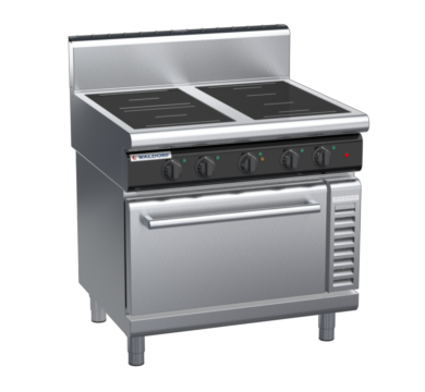 waldorf cue in8410echr5f-c0 900mm induction oven range electric convection oven with high splashback