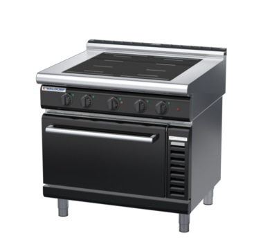 waldorf bold in8410eclf-b0 900mm induction oven range electric convection oven with low splashback