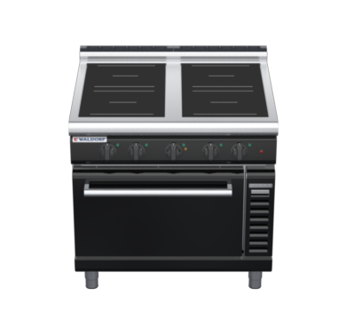 waldorf bold in8410eclr3-b0 900mm induction oven range electric convection oven with low splashback