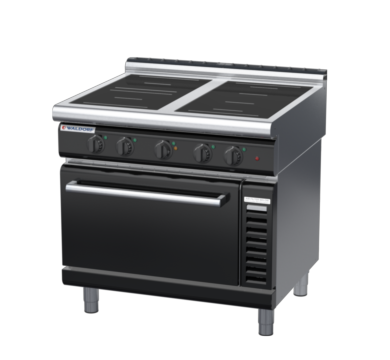 waldorf bold in8410eclr3f-b0 900mm induction oven range electric convection oven with low splashback