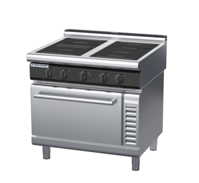 waldorf cue in8410eclr5f-c0 900mm induction oven range electric convection oven with low splashback