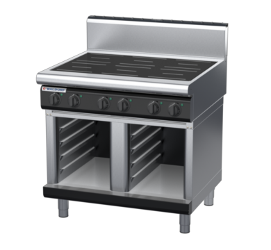 waldorf bold in8600hr2-cb-b0 900mm electric induction cooktop on cabinet base with high splashback
