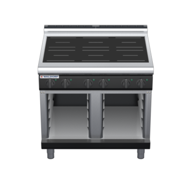 waldorf bold in8600lr2-cb-b0 900mm electric induction cooktop on cabinet base with low splashback