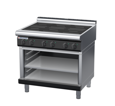 waldorf bold in8600lr2-ob-b0 900mm electric induction cooktop on open base with low splashback