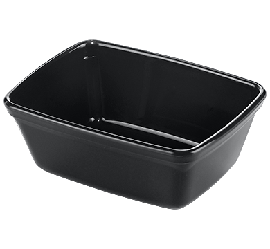 aladdin temp-rite k239 - 6oz / 170ml designer series non-insulated rectangular bowl - black 